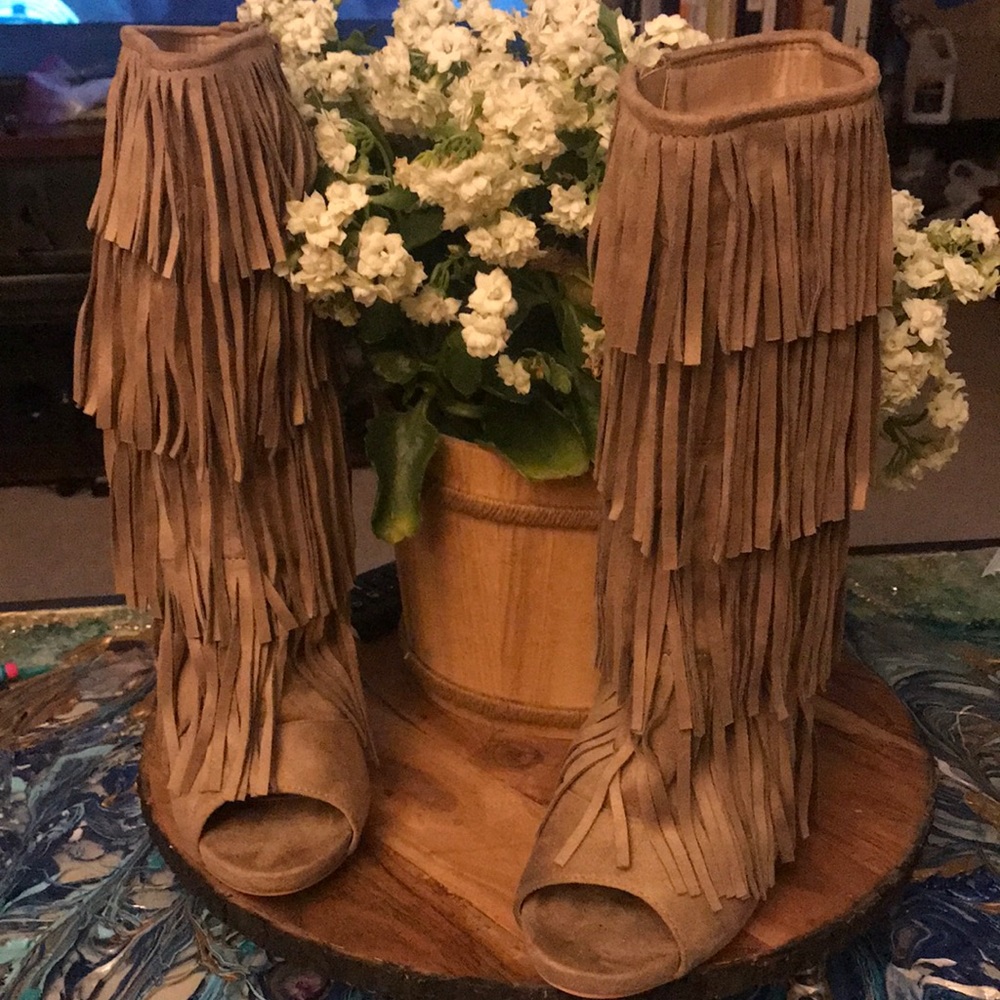 Suede Tassel Vintage-style or Western-style Boots